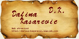 Dafina Kašarević vizit kartica